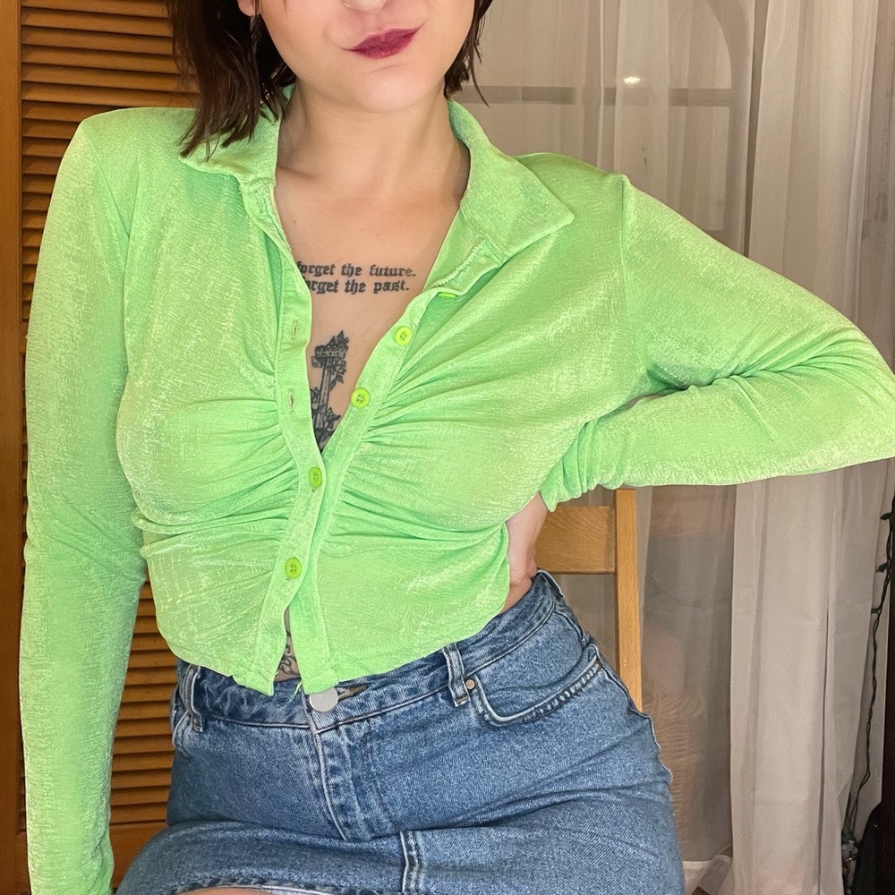 Y2K style button up